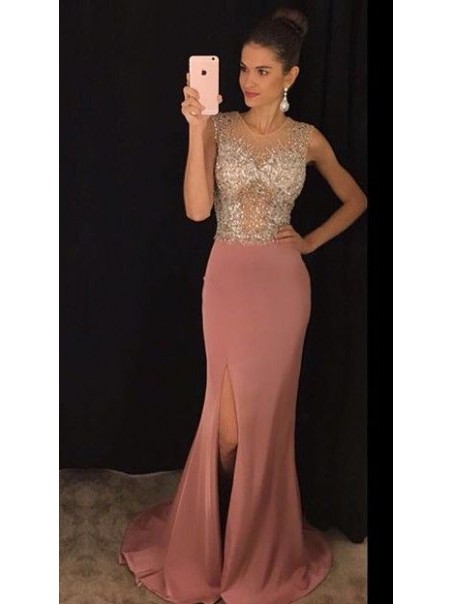 Mermaid Beaded Long Prom Evening Party Dresses 99602679