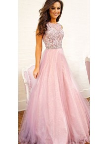 Elegant Long Pink Prom Evening Party Dresses 99602687