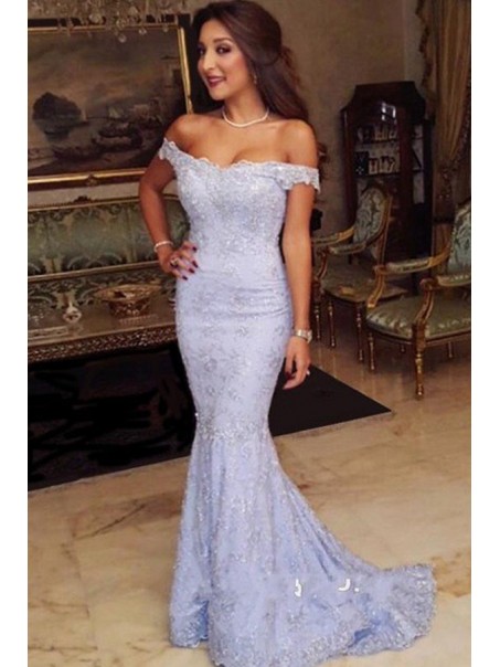 Mermaid Off-the-Shoulder Lace Long Prom Evening Party Dresses 99602690 Mermaid Off-the-Shoulder Lace Long Prom Evening Party Dresses 99602690