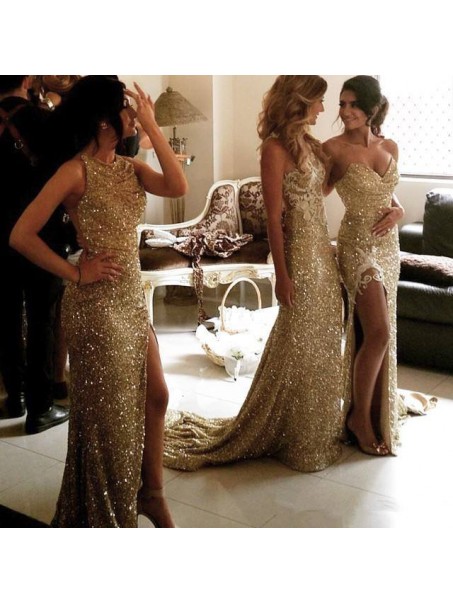 Sequins Long Prom Evening Party Bridesmaid Dresses 99602692