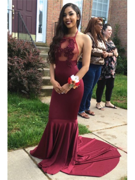 Sexy Mermaid Halter Long Prom Evening Party Dresses 99602697 Sexy Mermaid Halter Long Prom Evening Party Dresses 99602697