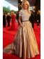 Elegant Short Sleeves Lace Ball Gown Long Prom Evening Party Dresses 99602705