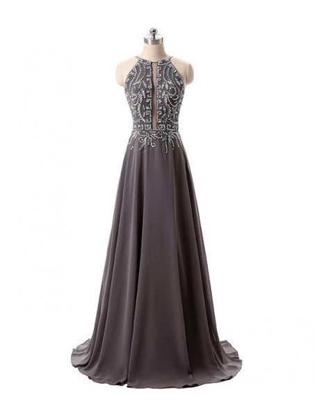 A-Line Beaded Chiffon Long Prom Evening Party Dresses 99602710 A-Line Beaded Chiffon Long Prom Evening Party Dresses 99602710