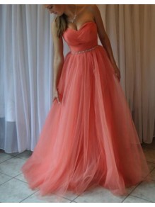 Beaded Sweetheart Tulle Ball Gown Long Prom Evening Party Dresses 99602715 Beaded Sweetheart Tulle Ball Gown Long Prom Evening Party Dresses 99602715