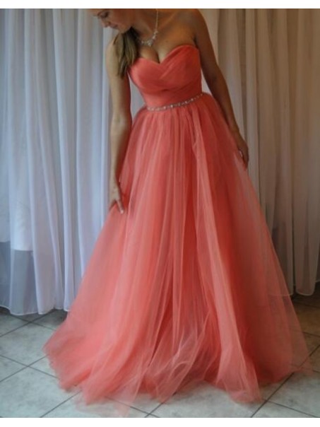 Beaded Sweetheart Tulle Ball Gown Long Prom Evening Party Dresses 99602715 Beaded Sweetheart Tulle Ball Gown Long Prom Evening Party Dresses 99602715