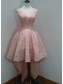 High Low Short Pink Beaded Lace Prom Homecoming Graduation Party Dresses 99602719