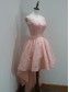High Low Short Pink Beaded Lace Prom Homecoming Graduation Party Dresses 99602719