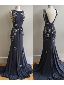 Mermaid Beaded Long Prom Dresses Party Evening Gowns 99602754