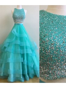 Two Pieces Beaded Prom Dresses Party Evening Gowns 99602759 Two Pieces Beaded Prom Dresses Party Evening Gowns 99602759