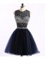Short Navy Blue Beaded Prom Homecoming Graduation Dresses 99602763 Short Navy Blue Beaded Prom Homecoming Graduation Dresses 99602763