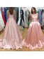 A-Line Long Pink Sweetheart Beaded Prom Formal Evening Party Dresses 99602776
