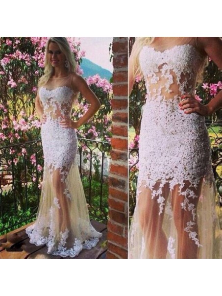 Sexy Lace Appliques Long Prom Formal Evening Party Dresses 99602777