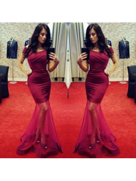 Sexy Mermaid Off-the-Shoulder Long Prom Formal Evening Party Dresses 99602786