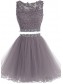 Beaded Lace Appliques Two Pieces Short Homecoming Prom Party Dresses 99602787