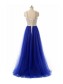 Long Blue Beaded Prom Formal Evening Party Dresses 99602789