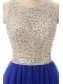 Long Blue Beaded Prom Formal Evening Party Dresses 99602789