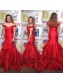 Mermaid Long Red Off-the-Shoulder Prom Formal Evening Party Dresses 99602791