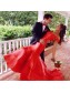 Mermaid Long Red Off-the-Shoulder Prom Formal Evening Party Dresses 99602791
