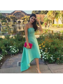 High Low Strapless Green Prom Formal Evening Party Dresses 99602801