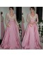 A-Line Long Sleeves V-Neck Prom Formal Evening Party Dresses 99602802