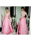 A-Line Long Sleeves V-Neck Prom Formal Evening Party Dresses 99602802