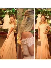 Lace Chiffon Off-the-Shoulder Long Prom Formal Evening Party Dresses 99602821
