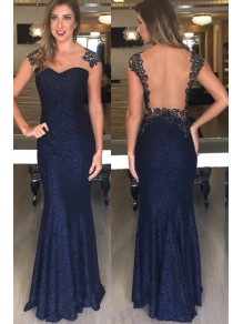 Mermaid Lace Long Navy Blue Prom Formal Evening Party Dresses 99602823 Mermaid Lace Long Navy Blue Prom Formal Evening Party Dresses 99602823