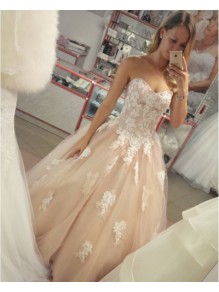 Ball Gown Sweetheart Lace Long Prom Formal Evening Party Dresses 99602825