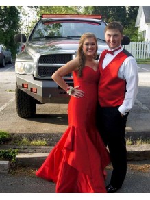 Mermaid Long Red Sweetheart Prom Formal Evening Party Dresses 99602840