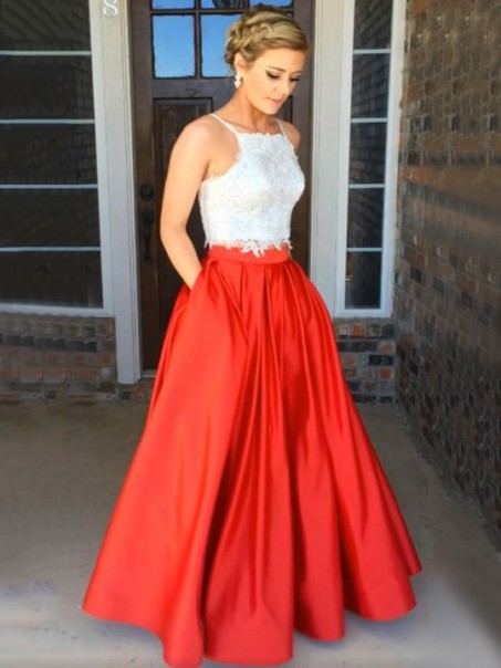 Two Pieces Red White Lace Prom Formal Evening Party Dresses 99602841 Two Pieces Red White Lace Prom Formal Evening Party Dresses 99602841