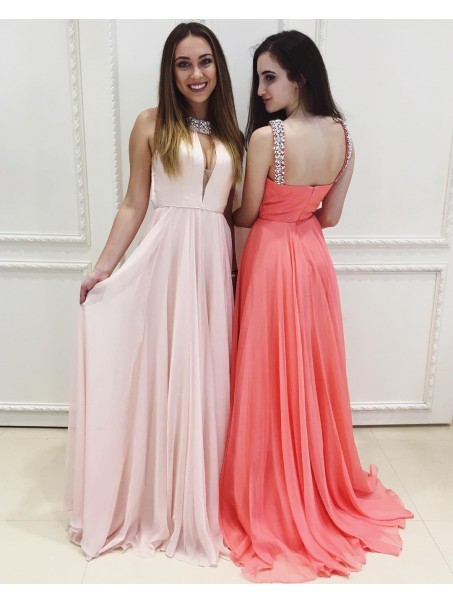 Beaded Long Chiffon Prom Formal Evening Party Dresses 99602851