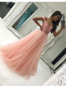 Beaded Long Pink Off-the-Shoulder Prom Formal Evening Party Dresses 99602859 Beaded Long Pink Off-the-Shoulder Prom Formal Evening Party Dresses 99602859