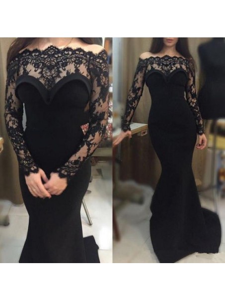 Mermaid Long Sleeves Lace Prom Formal Evening Party Dresses 99602864 Mermaid Long Sleeves Lace Prom Formal Evening Party Dresses 99602864