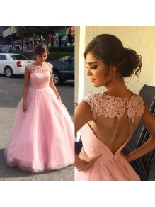Ball Gown Long Pink Lace Prom Formal Evening Party Dresses 99602866 Ball Gown Long Pink Lace Prom Formal Evening Party Dresses 99602866