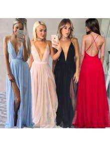Sexy Deep V-Neck Long Prom Formal Evening Party Dresses 99602868 Sexy Deep V-Neck Long Prom Formal Evening Party Dresses 99602868