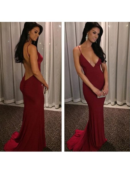 Burgundy Backless Spaghetti Straps Long Prom Formal Evening Party Dresses 99602872 Burgundy Backless Spaghetti Straps Long Prom Formal Evening Party Dresses 99602872