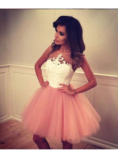Short Lace Tulle Prom Homecoming Cocktail Graduation Dresses 99602873