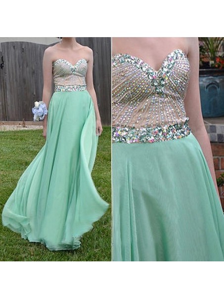Beaded Sweetheart Long Chiffon Prom Formal Evening Party Dresses 99602877 Beaded Sweetheart Long Chiffon Prom Formal Evening Party Dresses 99602877