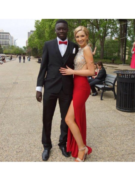 Beaded Long Red Prom Formal Evening Party Dresses 99602884