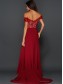 Long Red Lace Off-the-Shoulder Prom Formal Evening Party Dresses 99602894