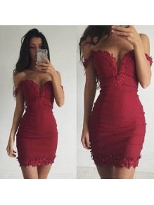 Short/Mini Burgundy Prom Homecoming Cocktail Graduation Party Dresses 99602898 Short/Mini Burgundy Prom Homecoming Cocktail Graduation Party Dresses 99602898