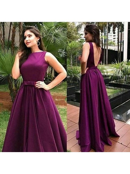 A-Line Long Purple Prom Formal Evening Party Dresses 99602901