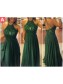 Long Green Lace Appliques and Chiffon Prom Formal Evening Party Dresses 99602907
