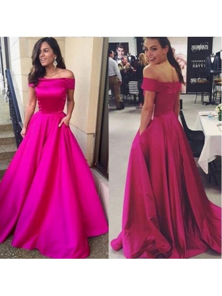 A-Line Off-the-Shoulder Long Prom Formal Evening Party Dresses 99602915
