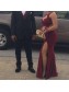 Sexy Mermaid Burgundy Long Prom Formal Evening Party Dresses 99602931
