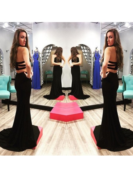 Two Pieces Long Black Prom Formal Evening Party Dresses 99602938