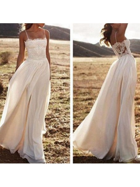 Chiffon and Lace Spaghetti Straps Prom Formal Evening Party Dresses 99602948 Chiffon and Lace Spaghetti Straps Prom Formal Evening Party Dresses 99602948