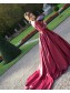 Ball Gown Long Red Long Sleeves Lace Off-the-Shoulder Prom Formal Evening Party Dresses 99602956