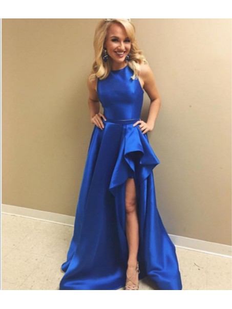 Satin Royal Blue Prom Formal Evening Party Dresses 99602980 Satin Royal Blue Prom Formal Evening Party Dresses 99602980