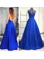 Long Blue Spaghetti Straps Prom Formal Evening Party Dresses 99602985 Long Blue Spaghetti Straps Prom Formal Evening Party Dresses 99602985